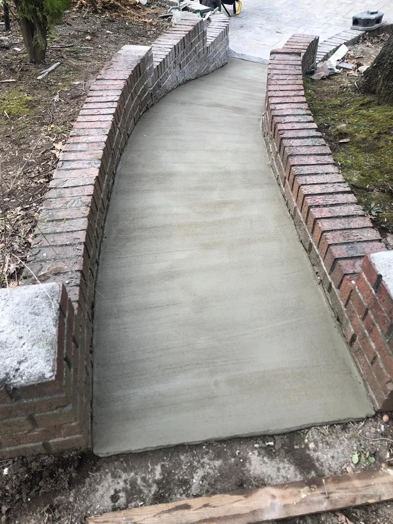 Outdoor masonry and hardscape project by 5Star Paving and Masonry
